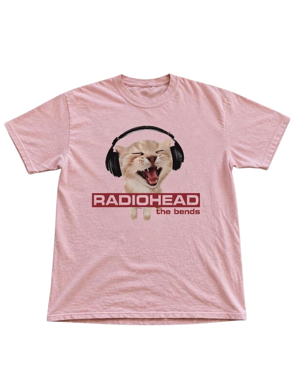 Gildan 'The Bends' Pink Graphic Tee